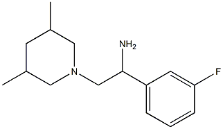 2-(3,5-dimethylpiperidin-1-yl)-1-(3-fluorophenyl)ethan-1-amine Struktur