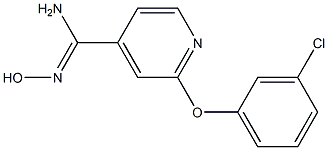 2-(3-chlorophenoxy)-N'-hydroxypyridine-4-carboximidamide Struktur