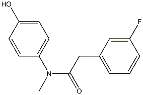 2-(3-fluorophenyl)-N-(4-hydroxyphenyl)-N-methylacetamide Struktur