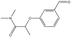 2-(3-formylphenoxy)-N,N-dimethylpropanamide Struktur