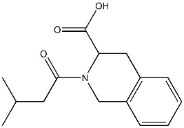 2-(3-methylbutanoyl)-1,2,3,4-tetrahydroisoquinoline-3-carboxylic acid Struktur