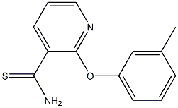 2-(3-methylphenoxy)pyridine-3-carbothioamide Struktur