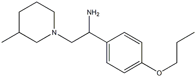 2-(3-methylpiperidin-1-yl)-1-(4-propoxyphenyl)ethanamine Struktur