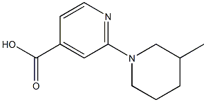 2-(3-methylpiperidin-1-yl)pyridine-4-carboxylic acid Struktur