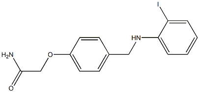 2-(4-{[(2-iodophenyl)amino]methyl}phenoxy)acetamide Struktur