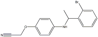 2-(4-{[1-(2-bromophenyl)ethyl]amino}phenoxy)acetonitrile Struktur