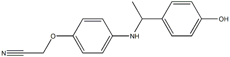 2-(4-{[1-(4-hydroxyphenyl)ethyl]amino}phenoxy)acetonitrile Struktur