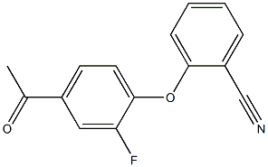 2-(4-acetyl-2-fluorophenoxy)benzonitrile Struktur