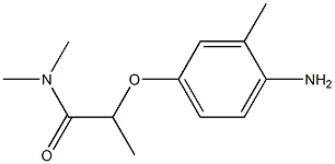 2-(4-amino-3-methylphenoxy)-N,N-dimethylpropanamide Struktur