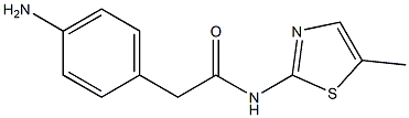 2-(4-aminophenyl)-N-(5-methyl-1,3-thiazol-2-yl)acetamide Struktur