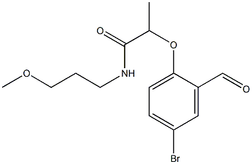 2-(4-bromo-2-formylphenoxy)-N-(3-methoxypropyl)propanamide Struktur