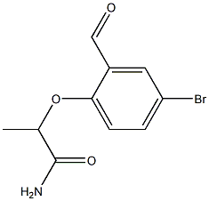 2-(4-bromo-2-formylphenoxy)propanamide Struktur