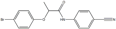 2-(4-bromophenoxy)-N-(4-cyanophenyl)propanamide Struktur