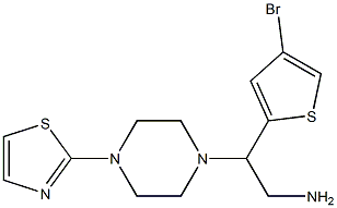 2-(4-bromothiophen-2-yl)-2-[4-(1,3-thiazol-2-yl)piperazin-1-yl]ethan-1-amine Struktur