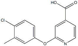 2-(4-chloro-3-methylphenoxy)pyridine-4-carboxylic acid Struktur