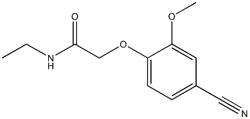 2-(4-cyano-2-methoxyphenoxy)-N-ethylacetamide Struktur