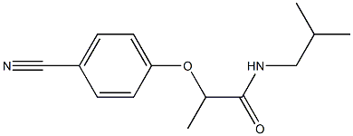 2-(4-cyanophenoxy)-N-(2-methylpropyl)propanamide Struktur