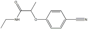 2-(4-cyanophenoxy)-N-ethylpropanamide Struktur