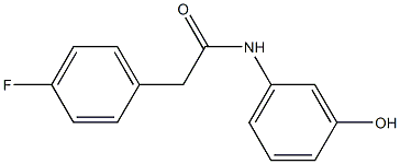 2-(4-fluorophenyl)-N-(3-hydroxyphenyl)acetamide Struktur