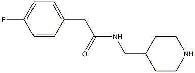 2-(4-fluorophenyl)-N-(piperidin-4-ylmethyl)acetamide Struktur