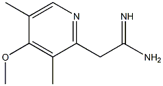 2-(4-methoxy-3,5-dimethylpyridin-2-yl)ethanimidamide Struktur