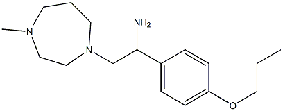 2-(4-methyl-1,4-diazepan-1-yl)-1-(4-propoxyphenyl)ethan-1-amine Struktur