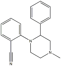 2-(4-methyl-2-phenylpiperazin-1-yl)benzonitrile Struktur