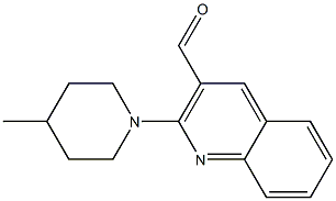 2-(4-methylpiperidin-1-yl)quinoline-3-carbaldehyde Struktur