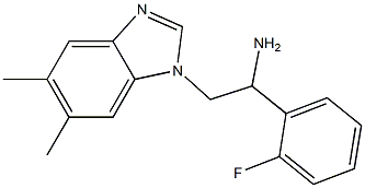 2-(5,6-dimethyl-1H-1,3-benzodiazol-1-yl)-1-(2-fluorophenyl)ethan-1-amine Struktur