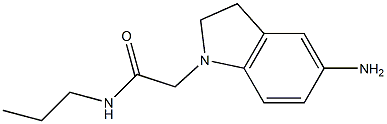 2-(5-amino-2,3-dihydro-1H-indol-1-yl)-N-propylacetamide Struktur