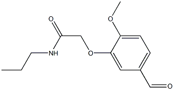 2-(5-formyl-2-methoxyphenoxy)-N-propylacetamide Struktur