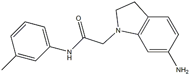 2-(6-amino-2,3-dihydro-1H-indol-1-yl)-N-(3-methylphenyl)acetamide Struktur