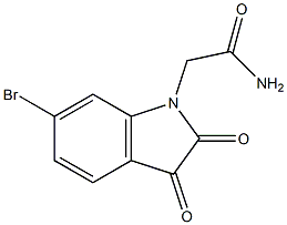 2-(6-bromo-2,3-dioxo-2,3-dihydro-1H-indol-1-yl)acetamide Struktur