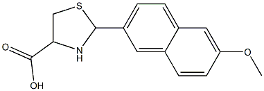 2-(6-methoxy-2-naphthyl)-1,3-thiazolidine-4-carboxylic acid Struktur