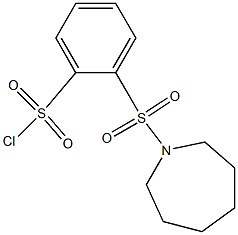 2-(azepane-1-sulfonyl)benzene-1-sulfonyl chloride Struktur