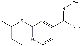 2-(butan-2-ylsulfanyl)-N'-hydroxypyridine-4-carboximidamide Struktur