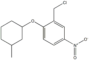 2-(chloromethyl)-1-[(3-methylcyclohexyl)oxy]-4-nitrobenzene Struktur