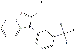 2-(chloromethyl)-1-[3-(trifluoromethyl)phenyl]-1H-1,3-benzodiazole Struktur