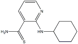 2-(cyclohexylamino)pyridine-3-carbothioamide Struktur