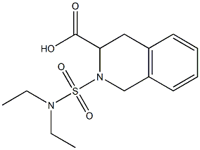 2-(diethylsulfamoyl)-1,2,3,4-tetrahydroisoquinoline-3-carboxylic acid Struktur