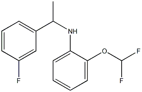 2-(difluoromethoxy)-N-[1-(3-fluorophenyl)ethyl]aniline Struktur