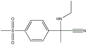 2-(ethylamino)-2-(4-methanesulfonylphenyl)propanenitrile Struktur