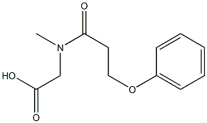 2-(N-methyl-3-phenoxypropanamido)acetic acid Struktur