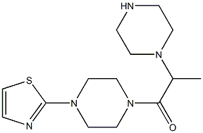 2-(piperazin-1-yl)-1-[4-(1,3-thiazol-2-yl)piperazin-1-yl]propan-1-one Struktur