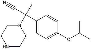 2-(piperazin-1-yl)-2-[4-(propan-2-yloxy)phenyl]propanenitrile Struktur