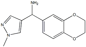 2,3-dihydro-1,4-benzodioxin-6-yl(1-methyl-1H-pyrazol-4-yl)methanamine Struktur