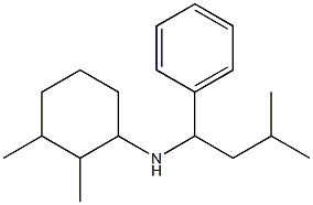 2,3-dimethyl-N-(3-methyl-1-phenylbutyl)cyclohexan-1-amine Struktur