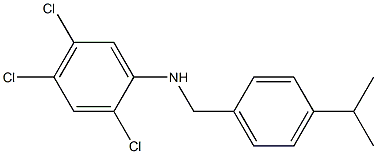 2,4,5-trichloro-N-{[4-(propan-2-yl)phenyl]methyl}aniline Struktur