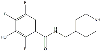 2,4,5-trifluoro-3-hydroxy-N-(piperidin-4-ylmethyl)benzamide Struktur