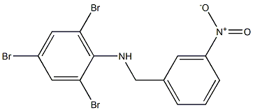 2,4,6-tribromo-N-[(3-nitrophenyl)methyl]aniline Struktur